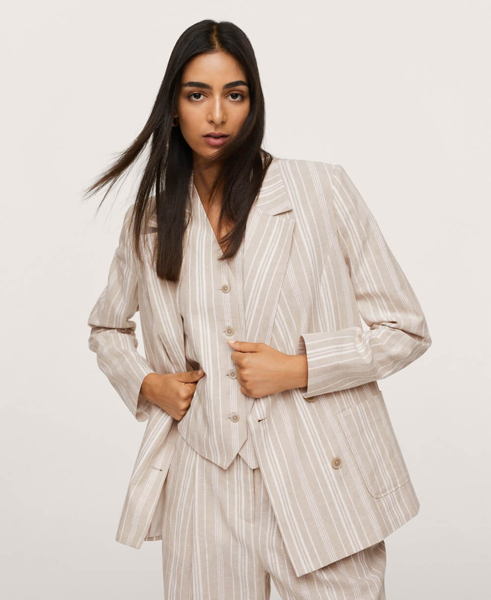 Linen blazer suit