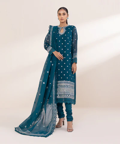 Embroidered Karandi Suit